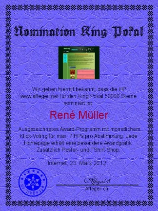 King Award Nominationsurkunde Affegeil.net