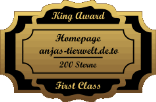 King Award Medaille Frist Class Anjas Tierwelt