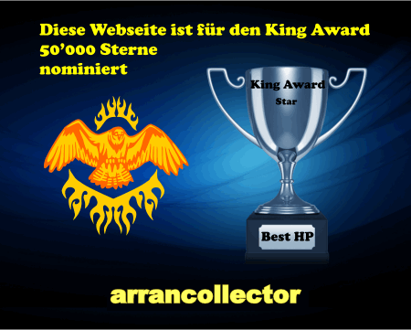King Award Nominationsschild Arrancollector