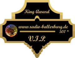 King Award Medaille VIP Radio Ballerburg