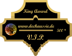 King Award Medaille VIP Deckaussie