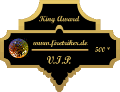 King Award Medaille VIP Firetriker