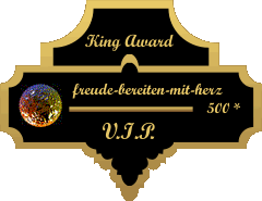 King Award Medaille VIP Freude bereiten mit Herz