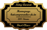 King Award Medaille First Class Katzenparadies