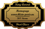 King Award Medaille First Class Klein-Paris