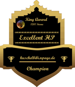 King Award Medaille Champion Kuschelbibi
