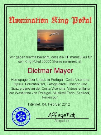 King Award Nominationsurkunde Marazul