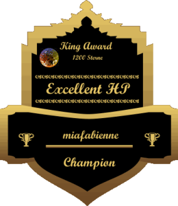 King Award Medaille Champion Mia Fabienne