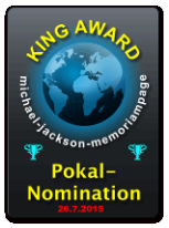 King Award Nominationsschild Michael Jackson