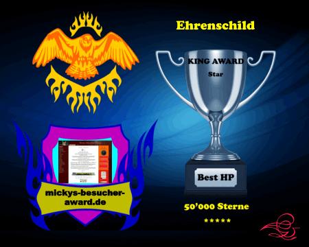 King Award Ehrenschild Mickys-Besucher-Award