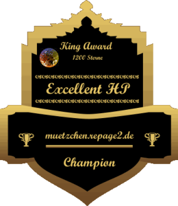 King Award Medaille Champion Mützchen