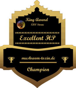 King Award Medaille Champion Mushroom Toxin