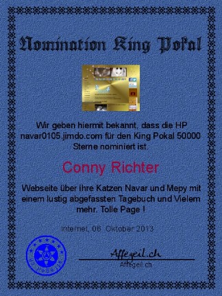 King Award Nominationsurkunde Navar 0105