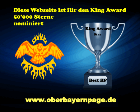 King Award Nominationsschild Oberbayernpage
