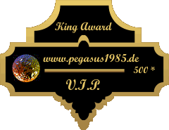 King Award Medaille VIP Pegasus 1985