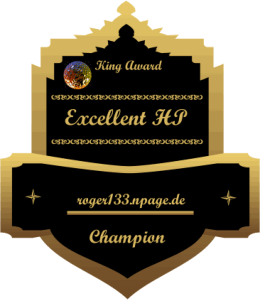 King Award Medaille Excellent HP Roger133