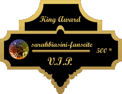 King Award Medaille VIP Sarah Biasini