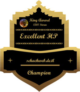 King Award Medaille Champion Schachweb