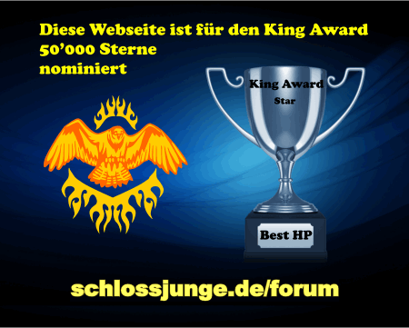 King Award Nominationsschild Schlossjunge