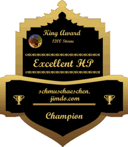 King Award Medaille Champion Schmuse-Häschen