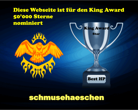 King Award Nominationsschild Schmuse-Häschen