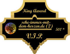 King Award Medaille VIP Sehe immer mit dem Herzen