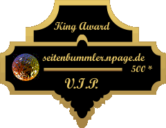 King Award Medaille VIP Seitenbummler