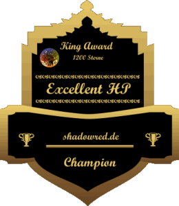King Award Medaille Champion Shadow Red