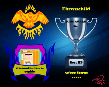 King Award Ehrenschild Sternenkindlaura-Sophie