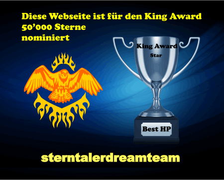 King Award Nominationsschild Sterntaler Dreamteam