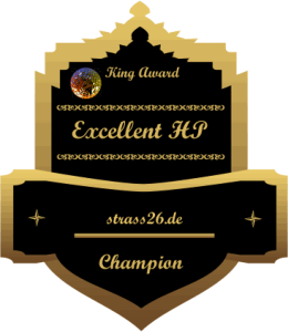 King Award Medaille Champion Strass26