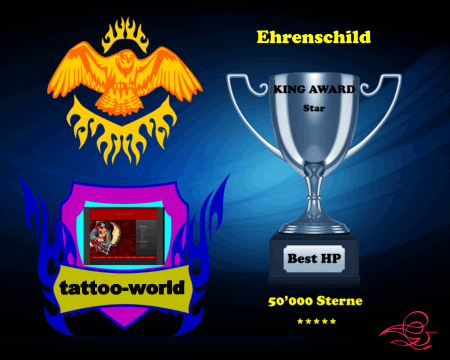 King Award Ehrenschild Tattoo-World