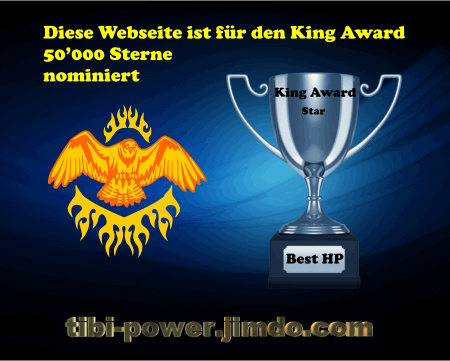 King Award Nominationsschild Tibi-Power