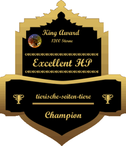 King Award Medaille Champion Tierische Seiten
