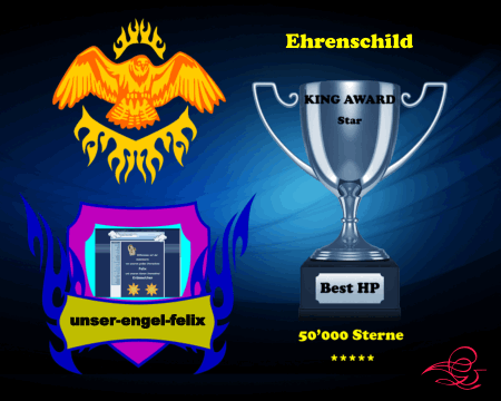 King Award Ehrenschild Unser Engel Felix