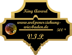 King Award Medaille VIP Welpenerziehung-Wiesbaden